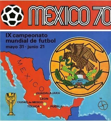 Mexico 70, Ophalen of Verzenden, Gebruikt, Buitenlandse clubs, Poster, Plaatje of Sticker