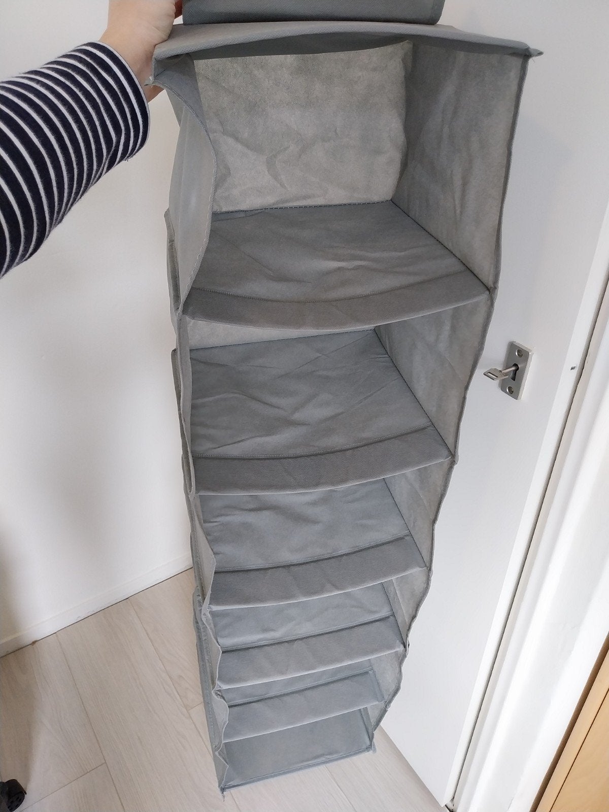 IKEA SKUBB Hangende Kledingopberger Grijs 6 Vakken, Huis en Inrichting, Ophalen, Met plank(en), 100 tot 150 cm, Zo goed als nieuw