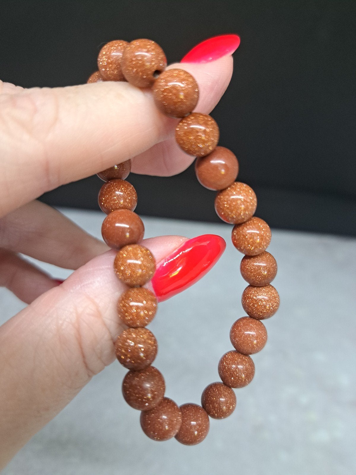 Armbandje rode goudsteen, Ophalen of Verzenden, Nieuw, Rood