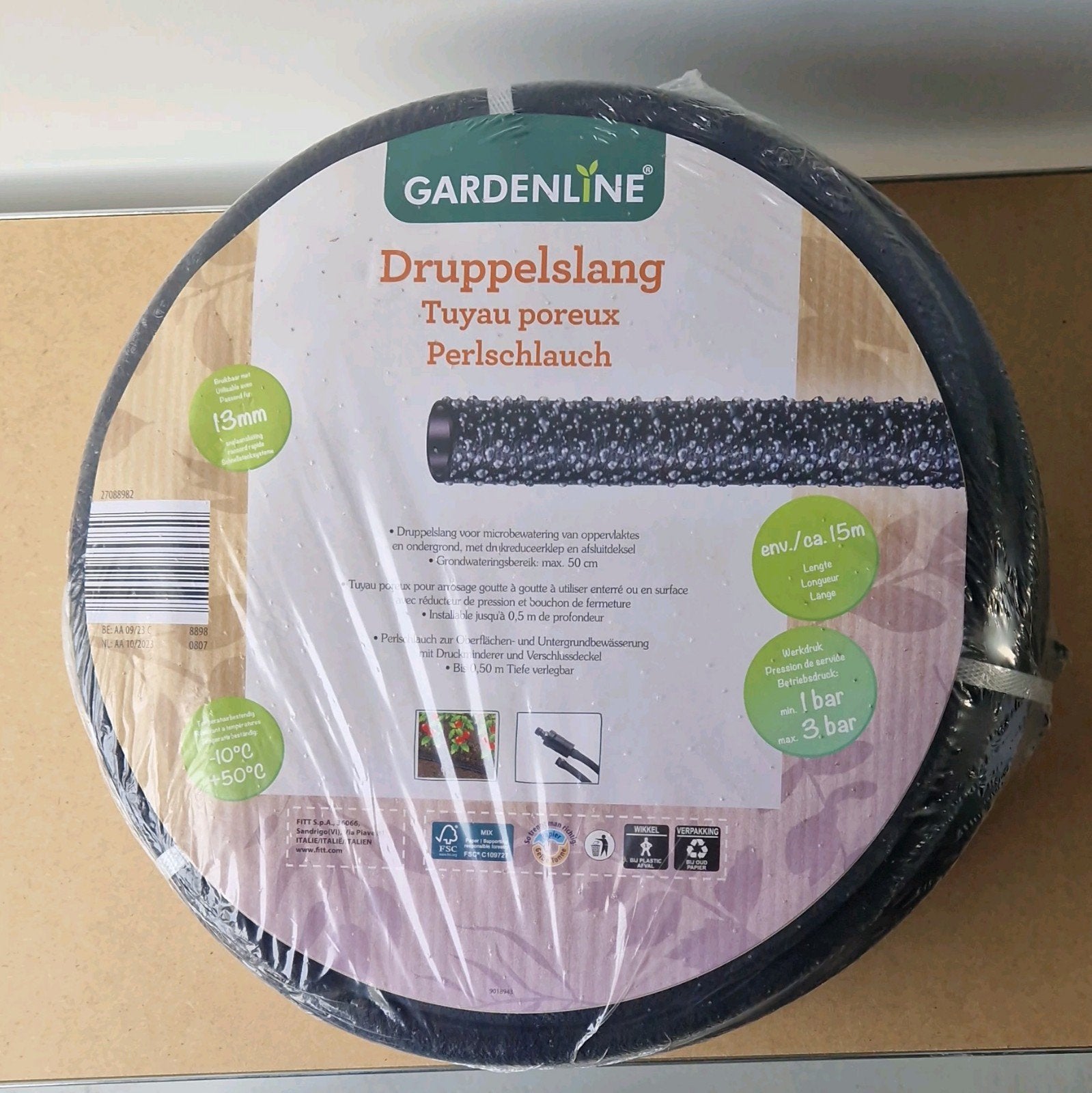 Nieuwe druppelslang 15m voor tuin en bloembakken, Ophalen of Verzenden, Nieuw, Tuinslang