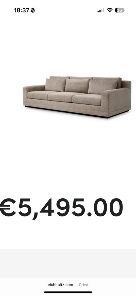 Eichholtz Manhattan bank - nooit gebruikt, Driepersoons, 75 tot 100 cm, Ophalen of Verzenden, Zo goed als nieuw