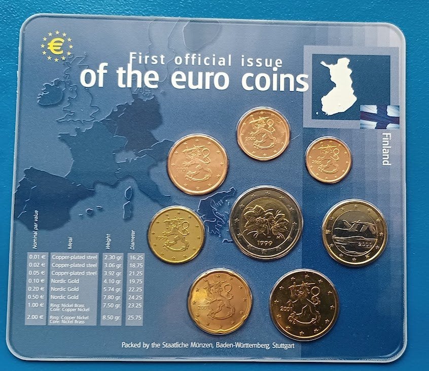 ≥ Eerste Officiële Uitgave van de Euro Coins | Marktplaats