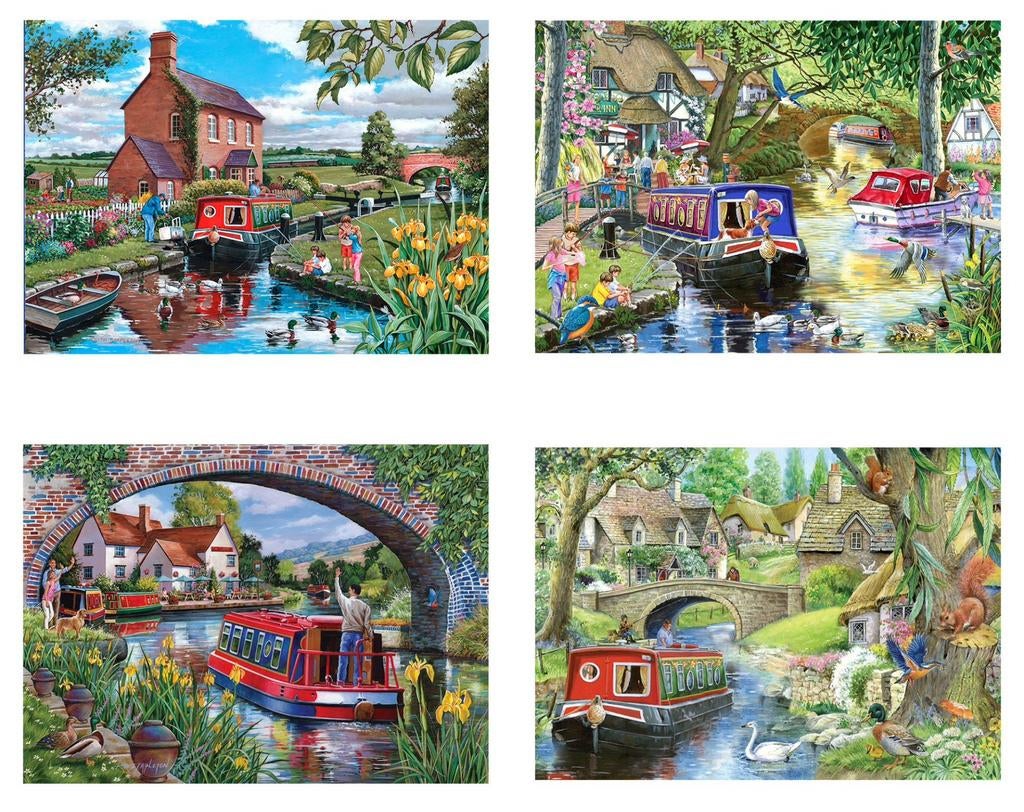 House of Puzzles - Cruising the Canals - 4x500 stukjes, Ophalen of Verzenden, 500 t/m 1500 stukjes, Nieuw, Legpuzzel
