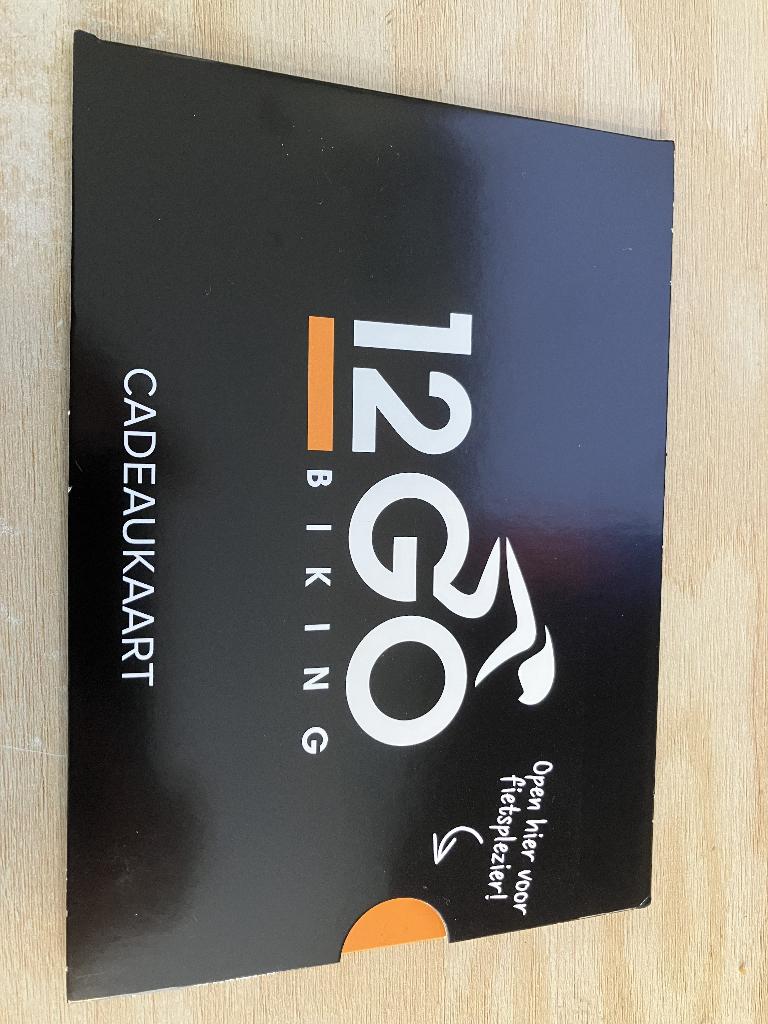 12GO Biking cadeau bon 50 voor 40, Tickets en Kaartjes, Kortingen en Cadeaubonnen, Eén persoon, Cadeaubon, Overige typen