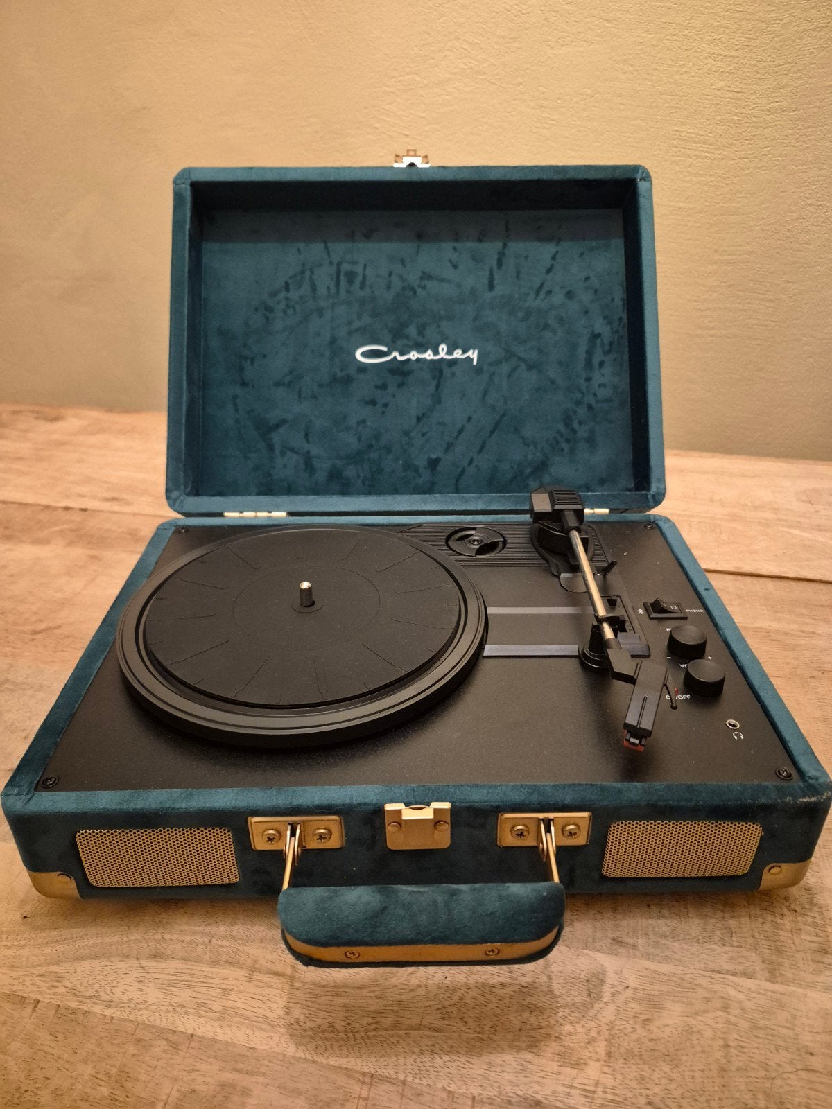 Crosley Platenspeler in Koffer - Groen Fluweel