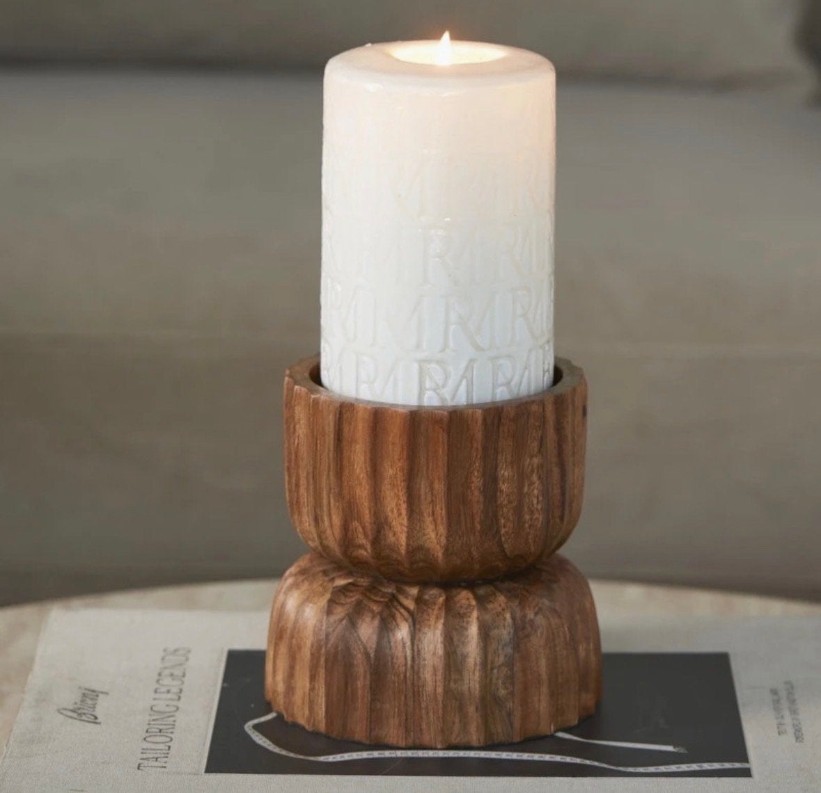 Riviera Maison Josh Houten Kandelaar - Nieuw, Ophalen of Verzenden, Kandelaar, Hout, Nieuw