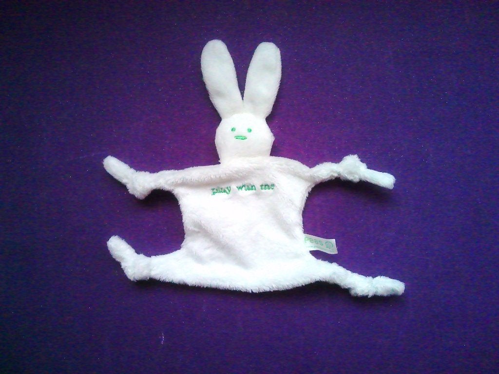 PEAS Knuffeldoekje KONIJN - PLAY WITH ME. WIT **Nieuw**, Overige merken, Overige karakters, Ophalen of Verzenden, Met label