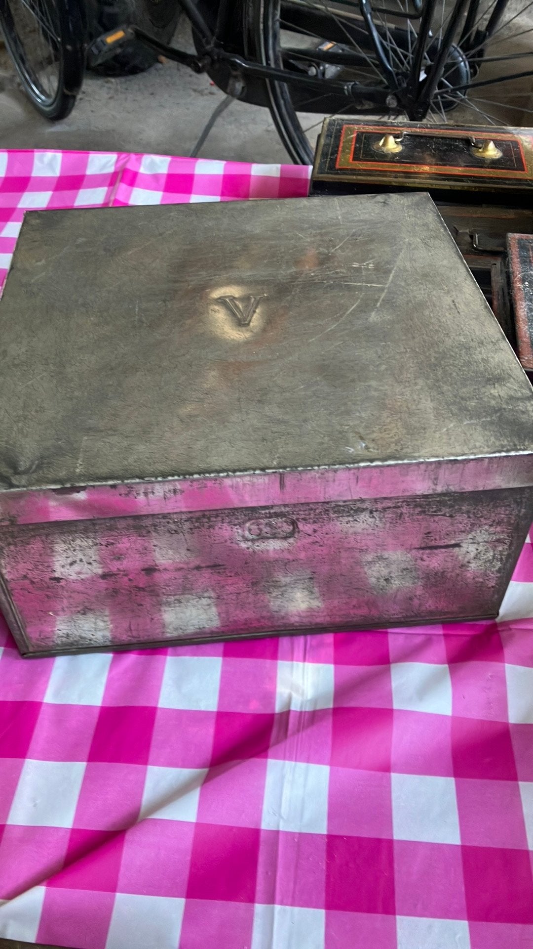 Leuk oud blik winkelblik biscuits verkade Zaandam, Ophalen of Verzenden, Gebruikt, Koek(jes), Verkade