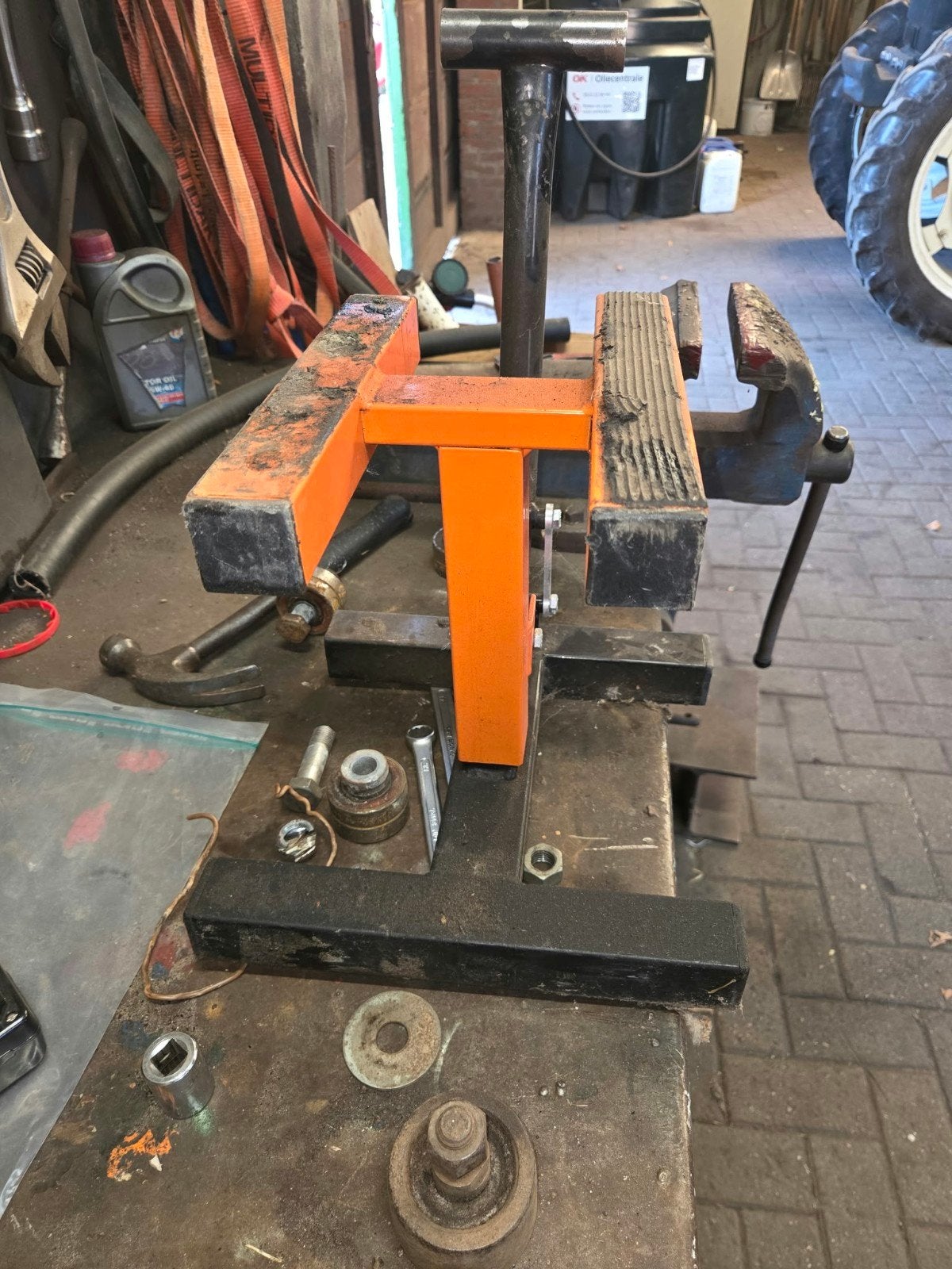 Crossmotorstandaard, Ophalen, Gebruikt