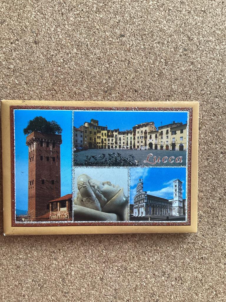 Koelkastmagneet Lucca Italië - Souvenir met bezienswaardighe, Ophalen of Verzenden, Zo goed als nieuw