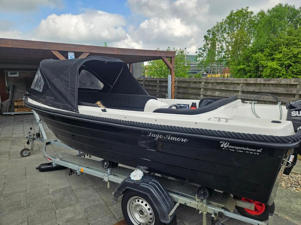 Lago Amore 475 XL met 15 pk Suzuki (2023) en powertilt, Zonnedek, 15 pk, Lago Amore, 5 m