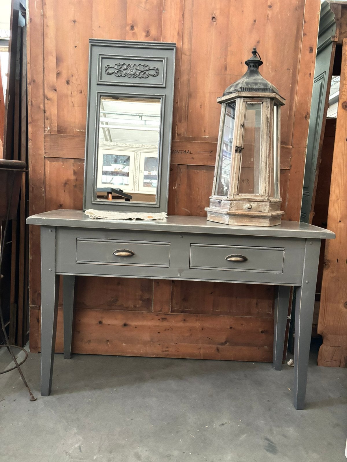 Brocante sidetable / spiegel, Ophalen