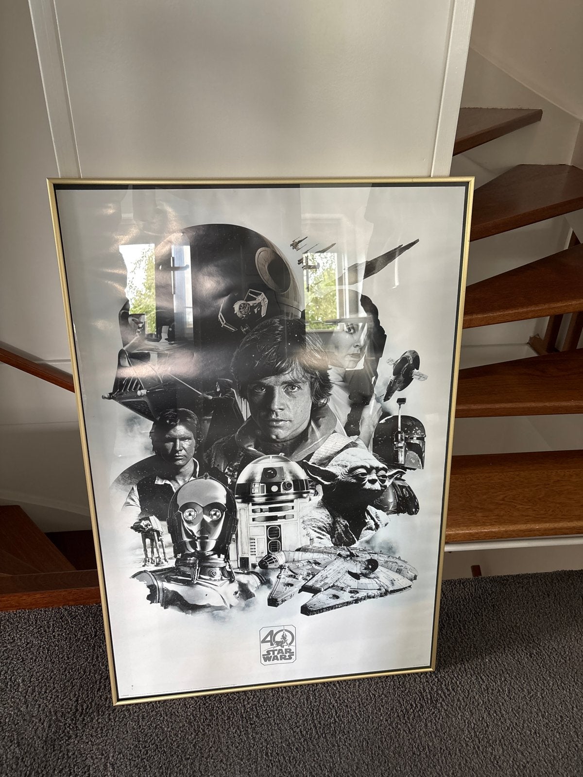 Star Wars 40th Anniversary Poster Ingelijst, Ophalen, Zo goed als nieuw, Boek of Poster