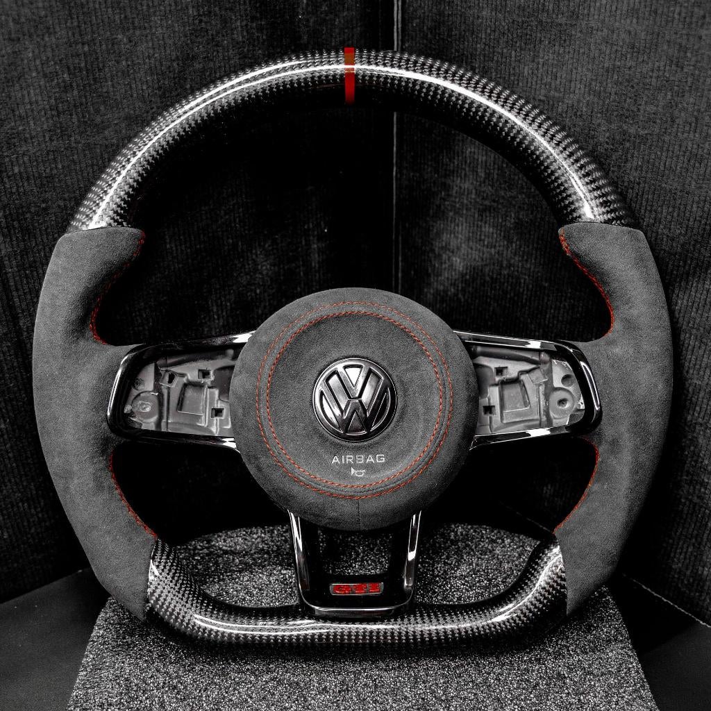 Volkswagen alcantara carbon stuur upgrade Golf Polo