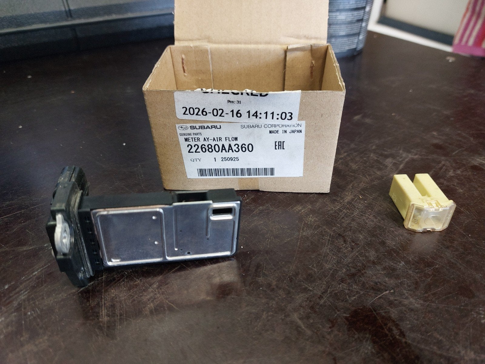 Subaru Luchtmassameter MAF 22680AA360, Ophalen of Verzenden, Gebruikt, Subaru