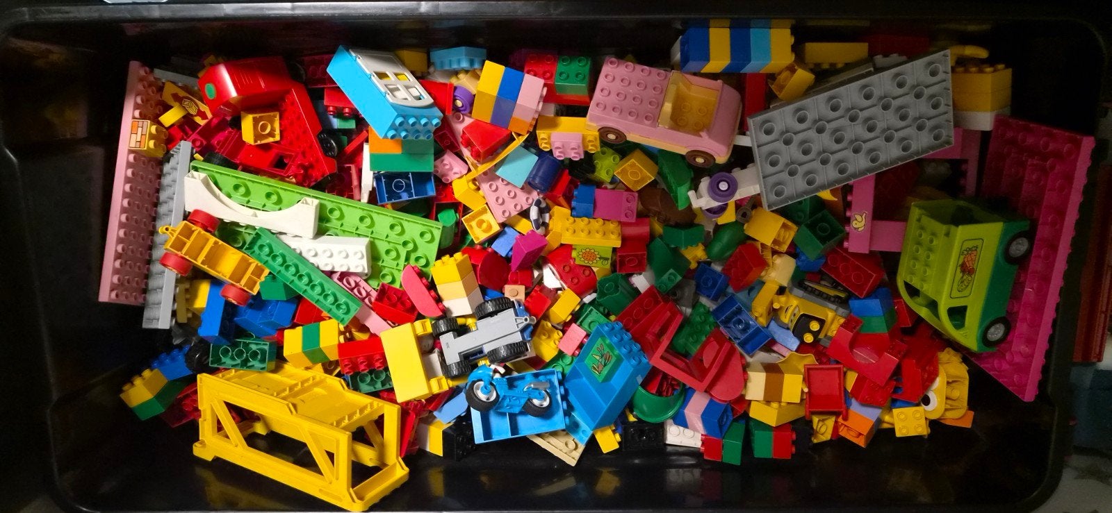 Grote kist vol met Duplo blokken, Kinderen en Baby's, Speelgoed | Duplo en Lego, Ophalen, Gebruikt, Inclusief extra onderdelen