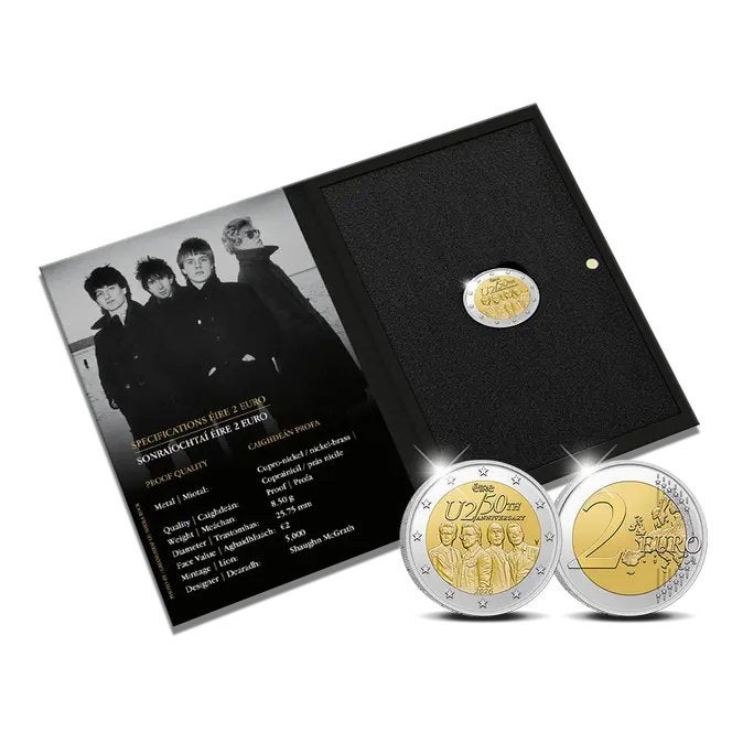 Ierland 2026: U2 PROOF Kwaliteit, Ophalen of Verzenden, Ierland, 2 euro, Losse munt
