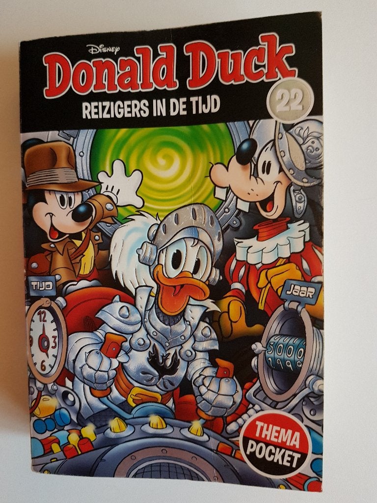 Donald Duck, Reizigers in de tijd, themapocket 22, gelezen, Boeken, Eén stripboek, Ophalen of Verzenden, Gelezen