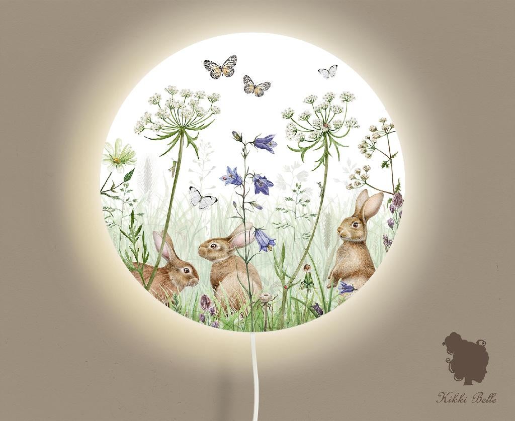 Ronde Wandlamp in het Veld 35 cm (Ø) Kikki Belle, Bi & Li Creaties, Nieuw, Ophalen of Verzenden, Bilicreaties@gmail.com