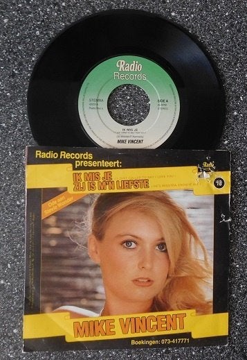 Mike Vincent - ik mis je (vanaf € 1,50), Cd's en Dvd's, Ophalen of Verzenden, Zo goed als nieuw, 7 inch, Levenslied of Smartlap