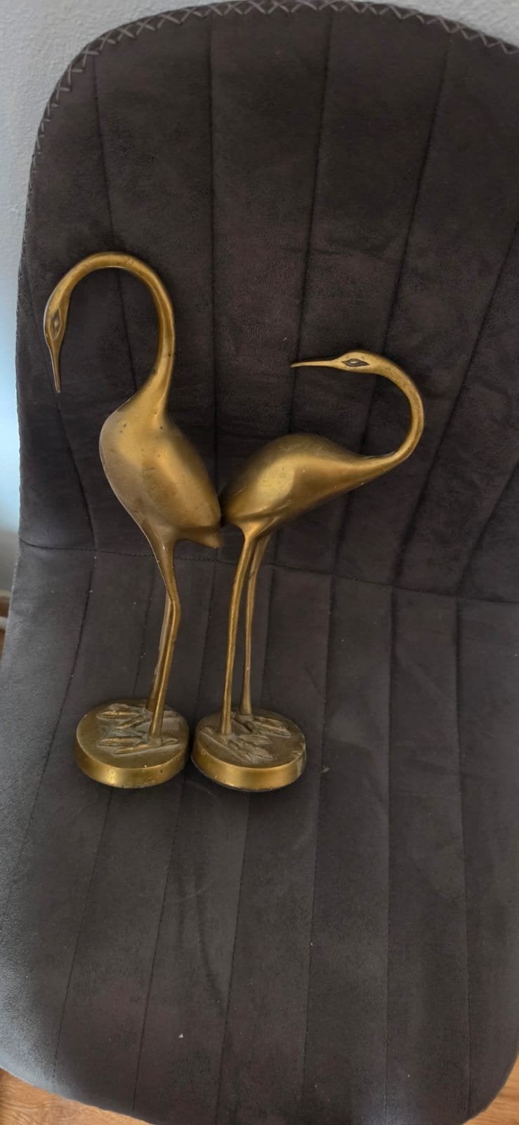 Vintage Messing Kraanvogels Decoratie Set, Ophalen of Verzenden