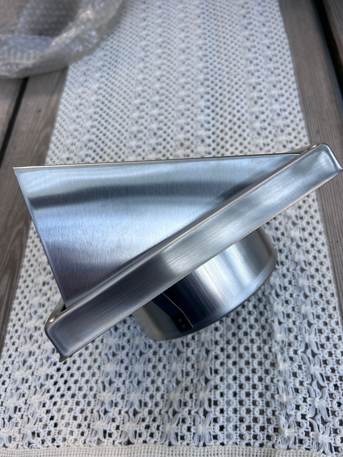 Inbouw Overdrukrooster met Kap RVS Ø 100 mm. Wasemkap, Ophalen of Verzenden, Nieuw, Ventilator