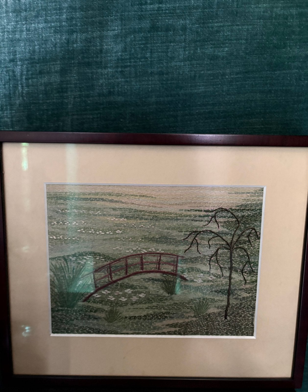 Origineel Zijde geborduurd schilderij, Ophalen of Verzenden