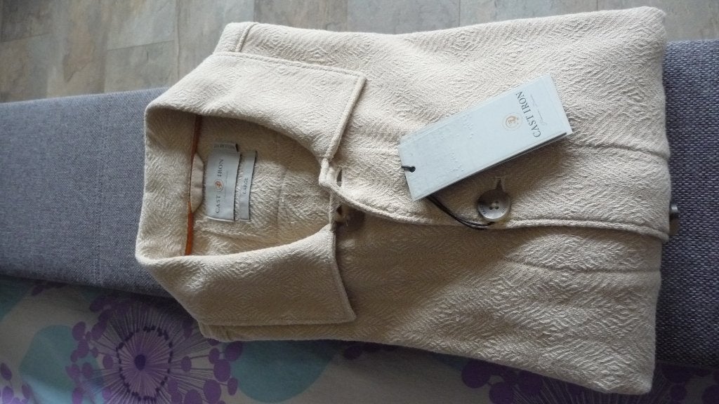 3. CAST IRON OVERHEMD/VEST - L, Maat 52/54 (L), Beige, Nieuw, Ophalen of Verzenden