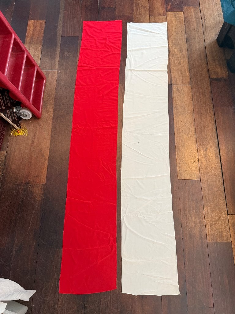 Tafelloper wit en rood, Ophalen, Nieuw, Rechthoek
