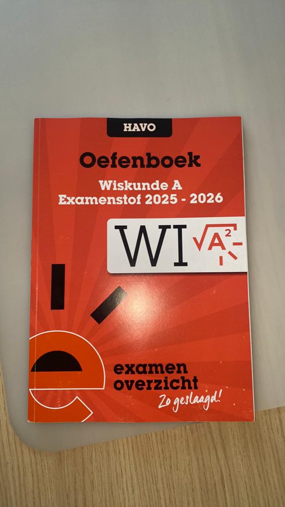 Havo wiskunde A examenstof, Ophalen, Zo goed als nieuw