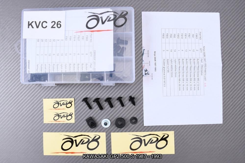 Kuip bouten set voor KAWASAKI GPZ 500 S 1987 - 1993, Ophalen of Verzenden, Nieuw