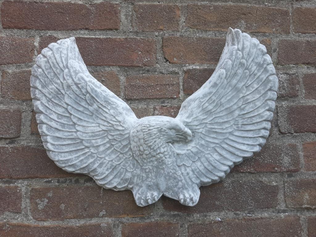 Adelaar wanddecoratie betonnen beeld tuinbeeld beton, Ophalen of Verzenden