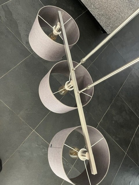Trendy 3-lichts lamp Home Sweet Home / Besselink – E27, Ophalen, Zo goed als nieuw, Metaal, E27 (groot)