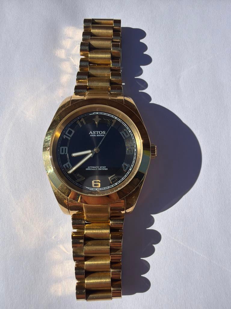 Gouden Astos Angel Edition Automatisch Polshorloge, Verzenden, Zo goed als nieuw