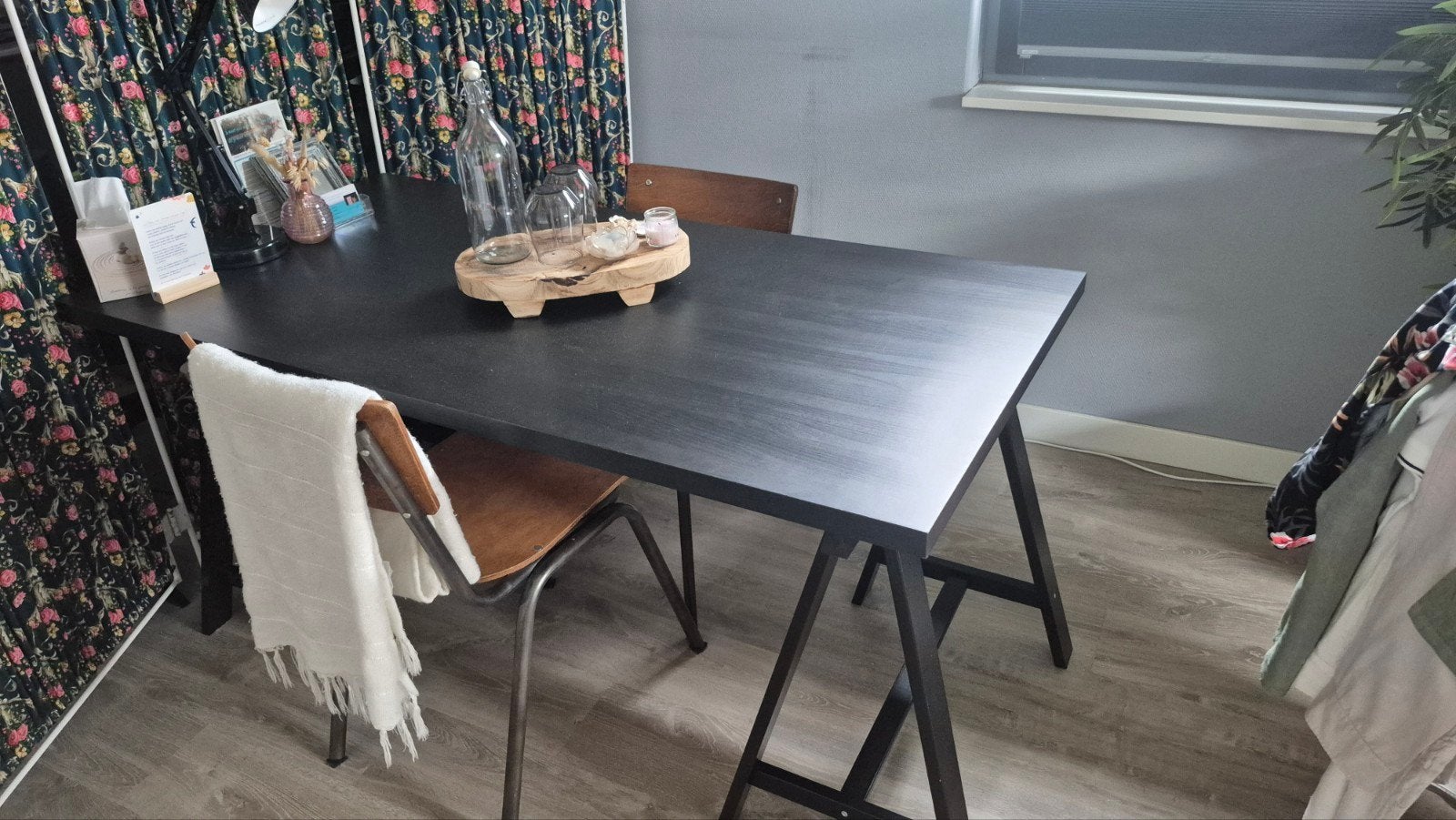 Tafelblad met 2 schragen - 150x75x72 cm, Ophalen