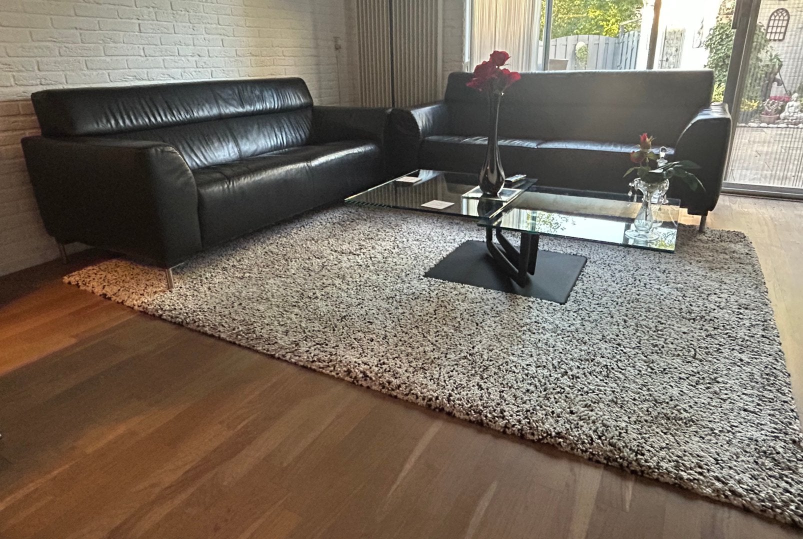 gealux leren   banken 2x2 1/2 zits, Huis en Inrichting, Ophalen, Gebruikt, 150 tot 200 cm, Leer