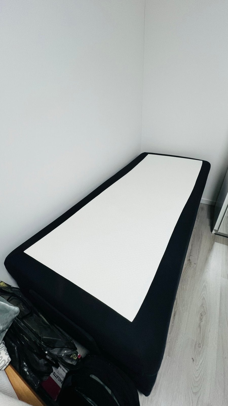 Verstelbare eenpersoons boxspring zonder topper, 90x200cm, Ophalen, 90 cm, Eenpersoons, 200 cm