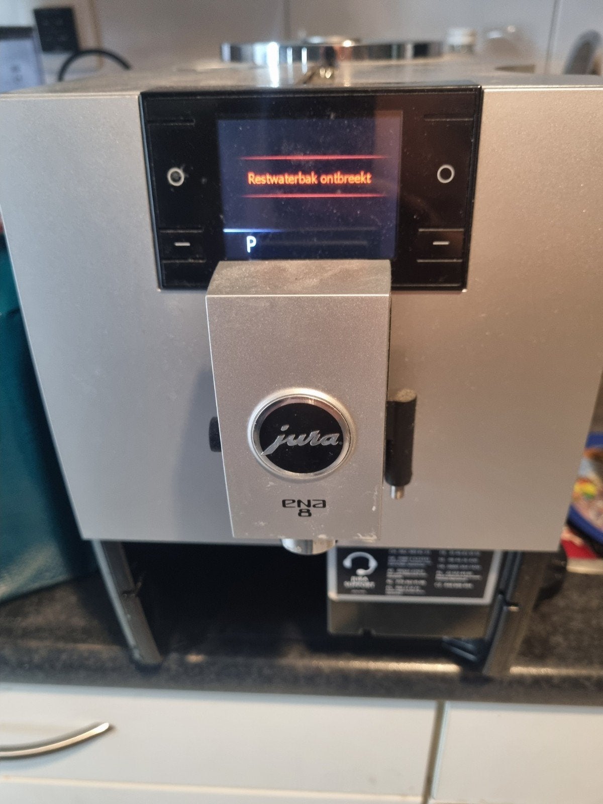 jura ena 8 voor onderdelen, Witgoed en Apparatuur, Koffiezetapparaten, Ophalen of Verzenden, Niet werkend, Koffiemachine, Gemalen koffie
