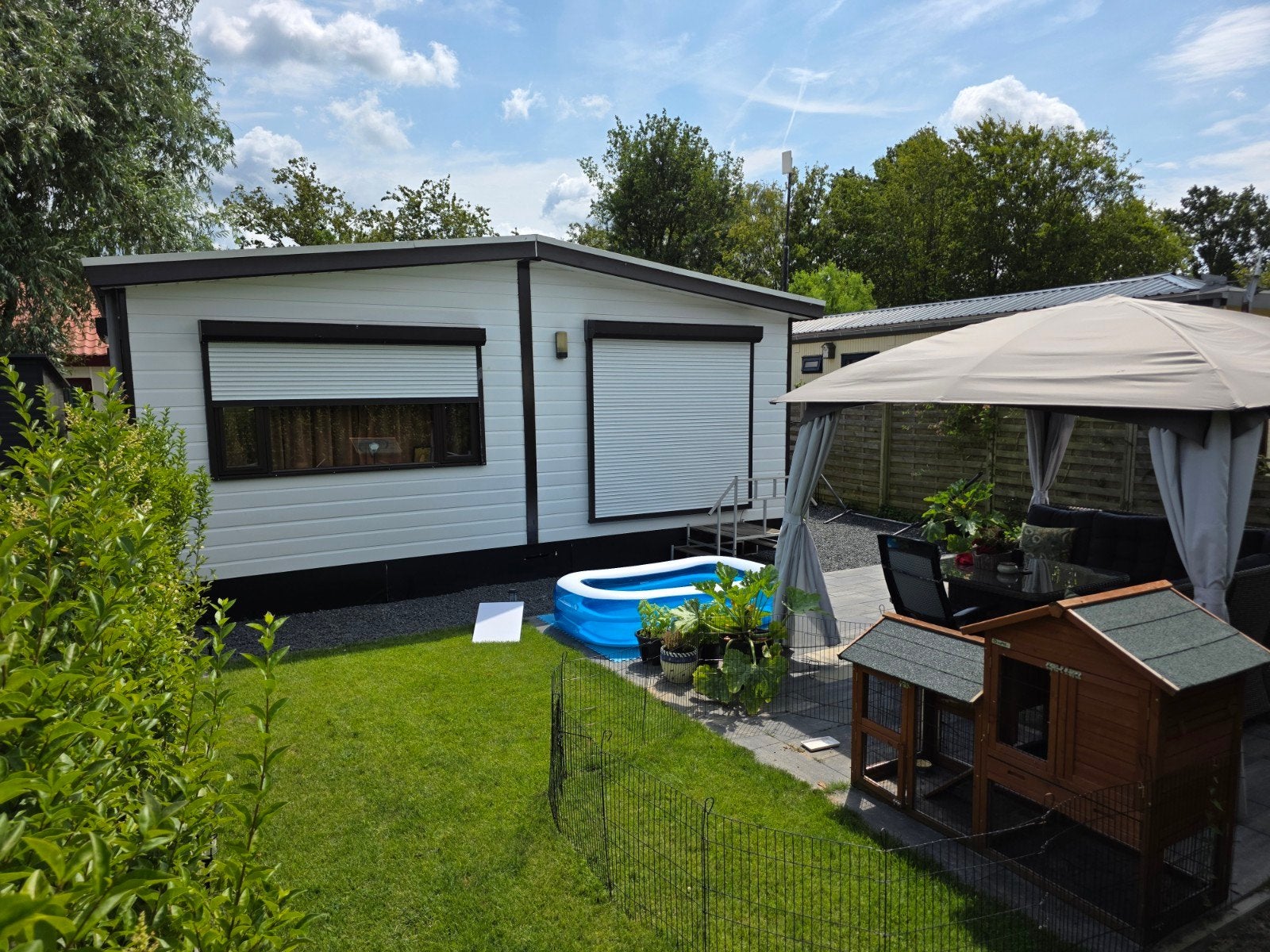 Sfeervolle dubbele chalet op ruime kavel, Camping De Byvanck, Caravans en Kamperen, Stacaravans