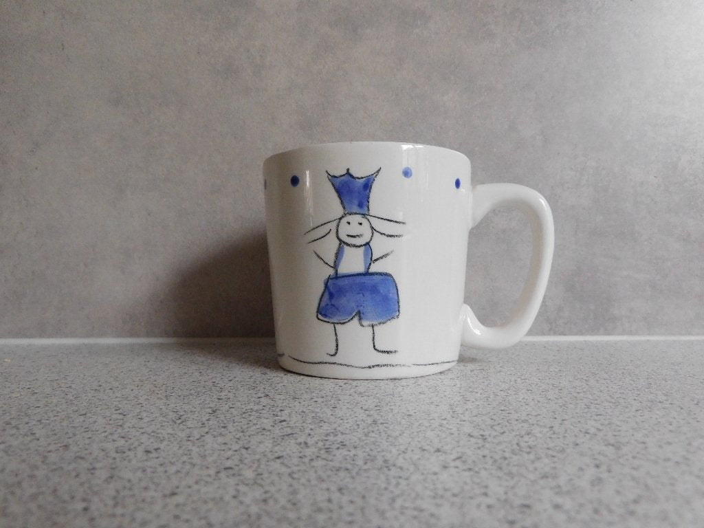 Mok 8x8 cm. Prins Jaqueline Schager Designed in Holland, Overige merken, Zo goed als nieuw, Overige stijlen, Aardewerk