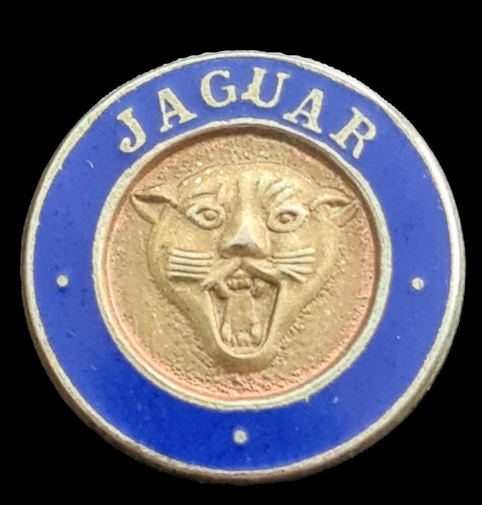 Jaguar speld- blauw gelakt 16 mm., Verzenden, Nieuw, Transport, Speldje of Pin
