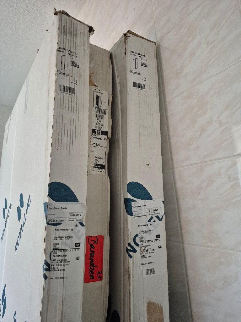 Novellini douchedeur hoek set 80x170, Ophalen, Nieuw, Chroom, Douche