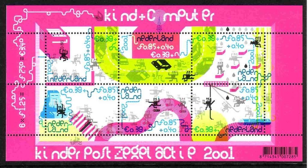 Nederland 2001 2013 Kinder-blok, Postfris, Ophalen of Verzenden, Na 1940, Postfris