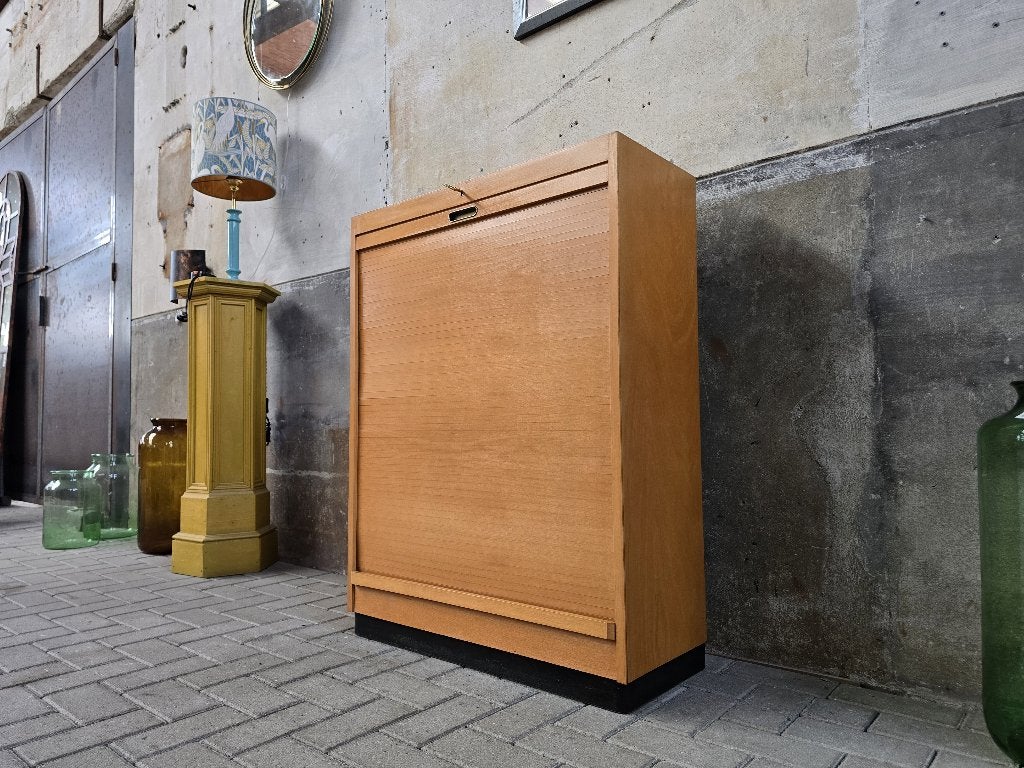 Jaren 60 Duitse Roldeur Kast | Vintage Roldeurkast Retro, Ophalen of Verzenden, Gebruikt