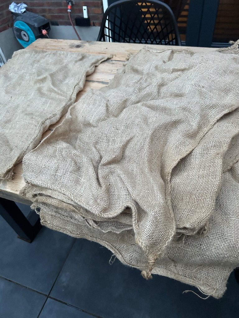 Oude Jute zakken, Gebruikt, Overige kleuren, Ophalen of Verzenden, 30 tot 120 cm