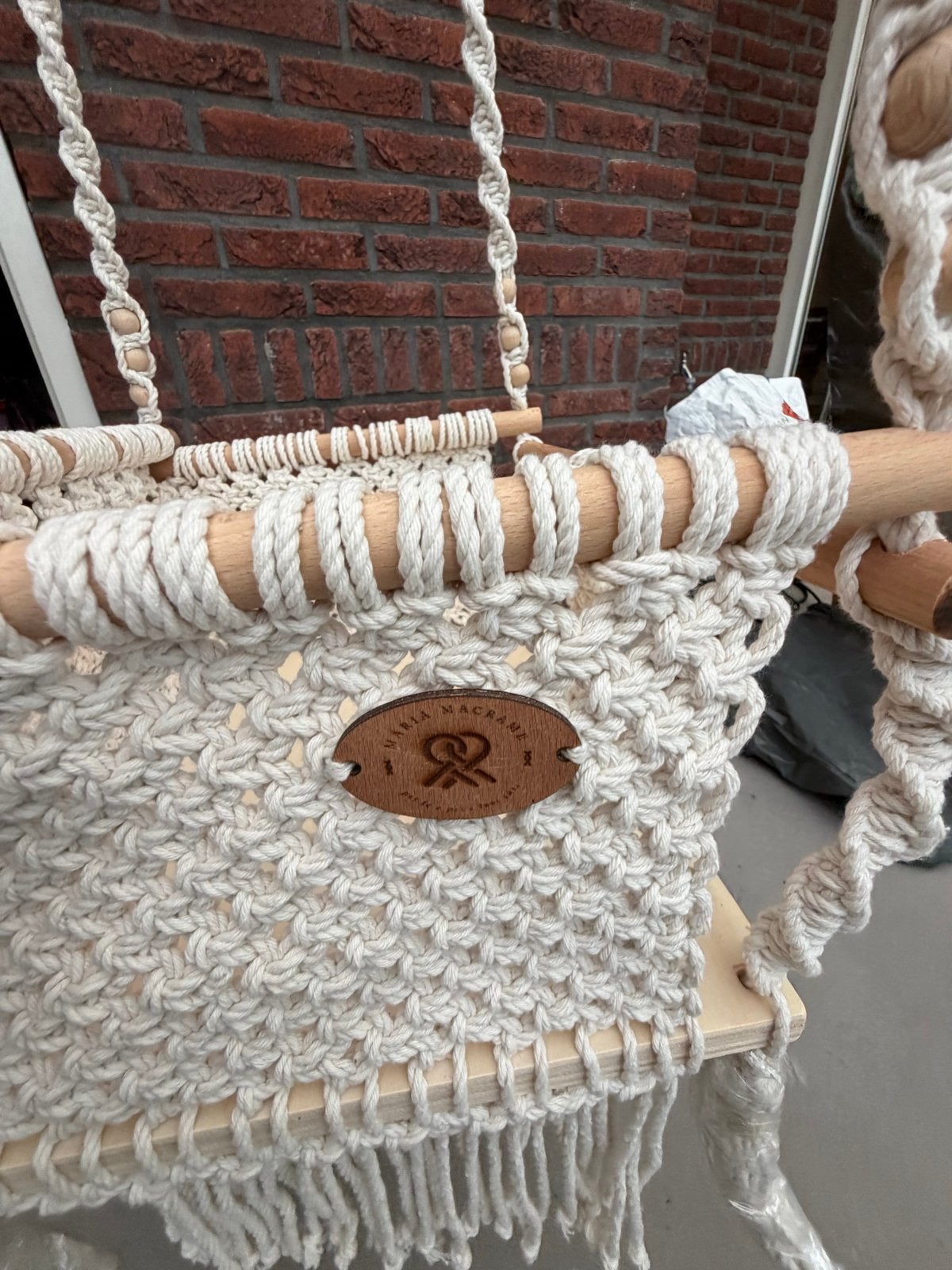 Nieuwe Macrame Baby Schommel - Handgemaakt en Veilig, Ophalen, Nieuw, Schommel