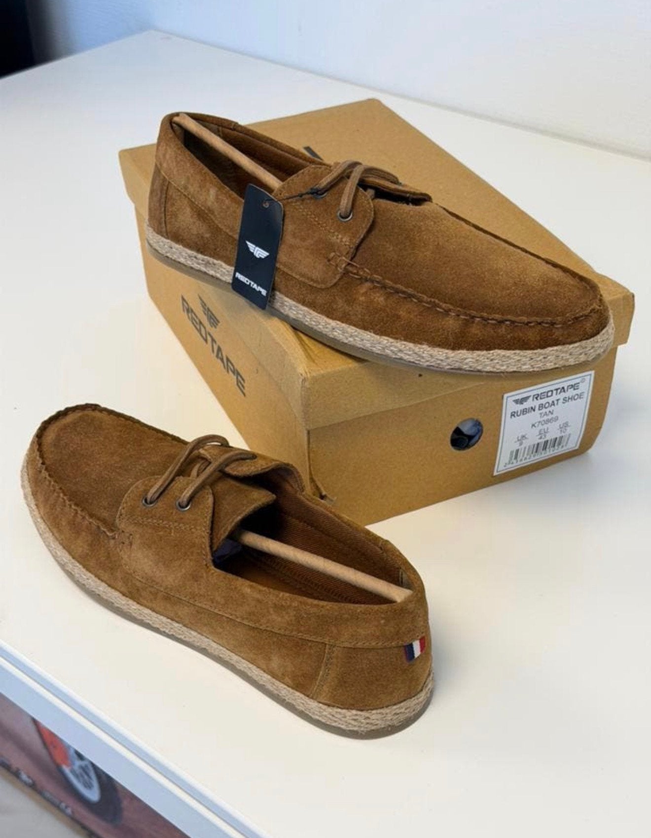 RedTape Rubin Boat Shoe Suede Tan Heren Schoenen EU 43 NIEUW, Kleding | Heren, Schoenen, Bruin, Nieuw, Ophalen of Verzenden, H