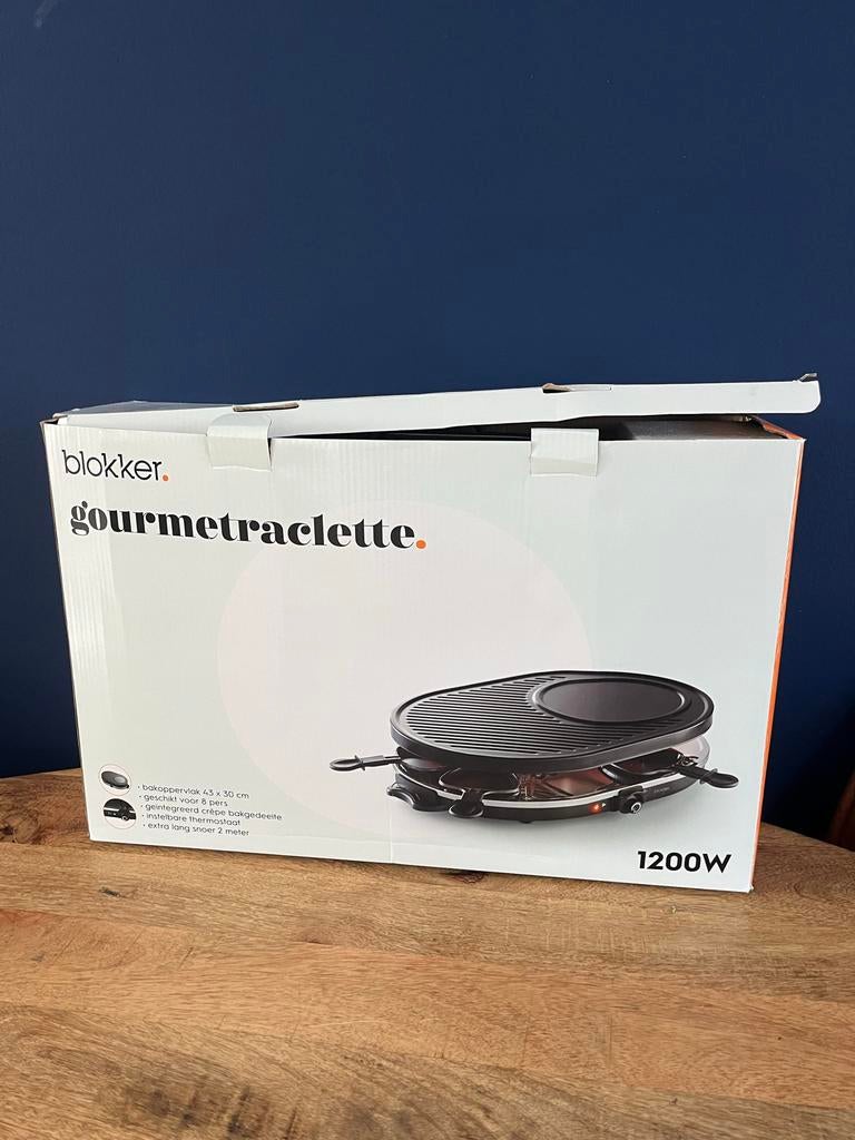 Blokker Gourmetraclette, Ophalen of Verzenden, Zo goed als nieuw, 8 personen of meer