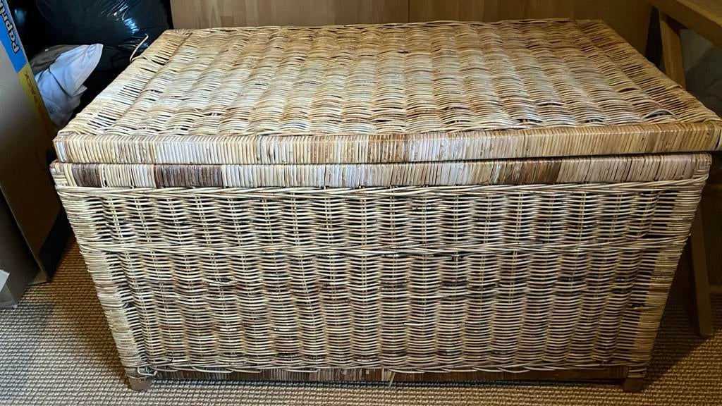 Rieten (opberg) mand, Ophalen, Overige materialen, Gebruikt, 50 tot 100 cm