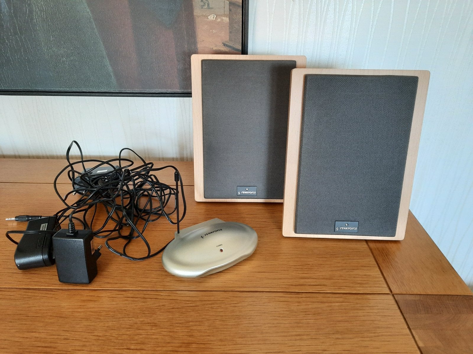 Renkforce geluidsboxen met beukenhout, Overige merken, Stereo speakers, Inclusief kabels, Ophalen of Verzenden